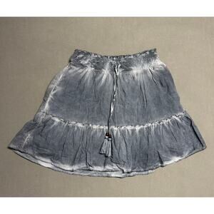 Pilcro‎ Anthropologie Tie-Dye Tiered Mini Skirt Blue Women's XS